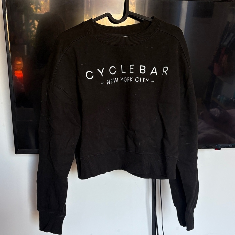 CycleBar New York City Black Women's Cropped Hoodie
